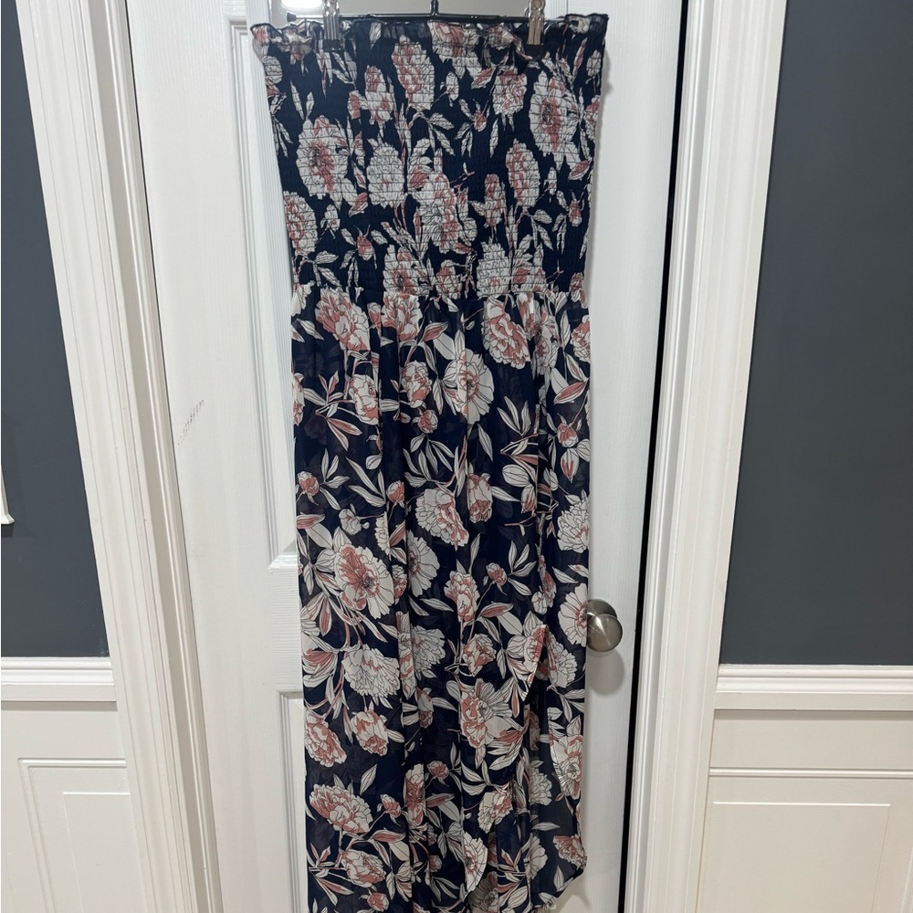 VENUS Navy and Pink Floral Dress